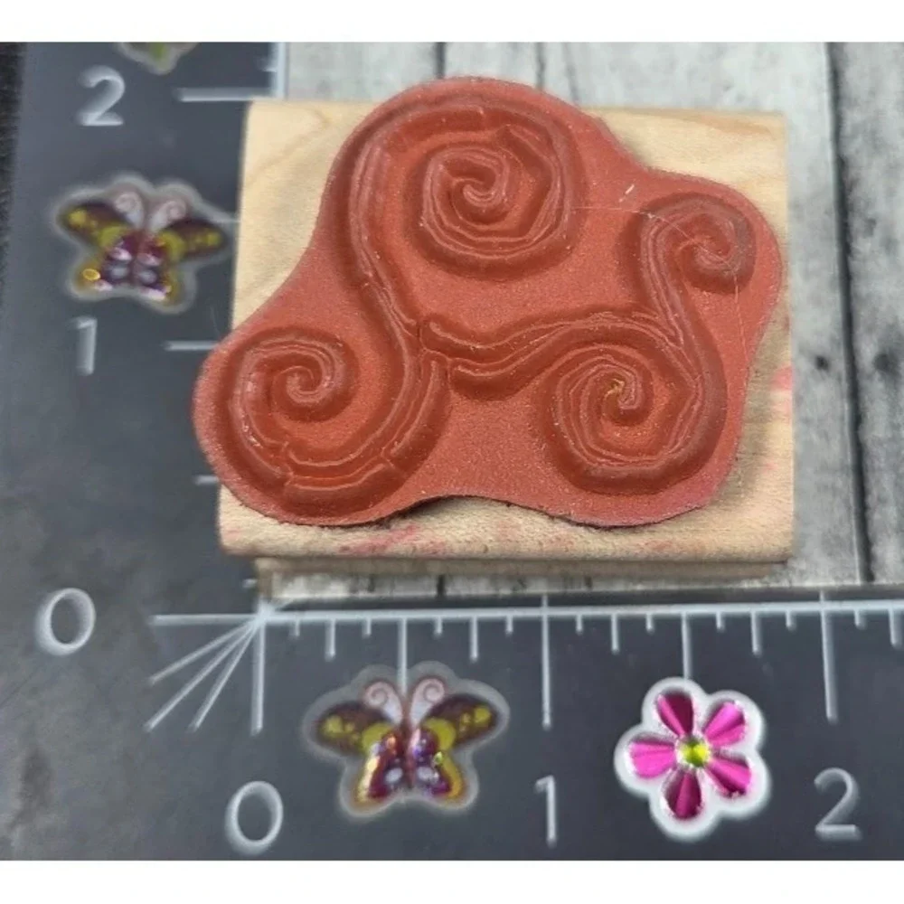 Annette Allen Watkins Swirl Printworks 2000 Rubber Stamp Wood #E87